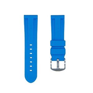 Tempomat 24mm Sky Blue Rubber Strap for Breitling, Tudor, Panerai, Tag & More